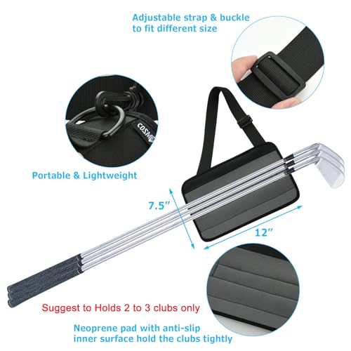 Cosmos Mini Golf Club Bag Portable Golf Club Carrier Sling Strap & Holder Sleeve for Course Training Practice Driving Range Carrier Gift Accessories for Men Women Golfer - Image 3