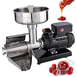 Máquina Eléctrica Para Hacer Mermelada, Prensa de Tomate de Acero Inoxidable con Protector Antisalpicaduras, Fácil de Limpiar y Desmontada Para Salsas y Purés Caseros