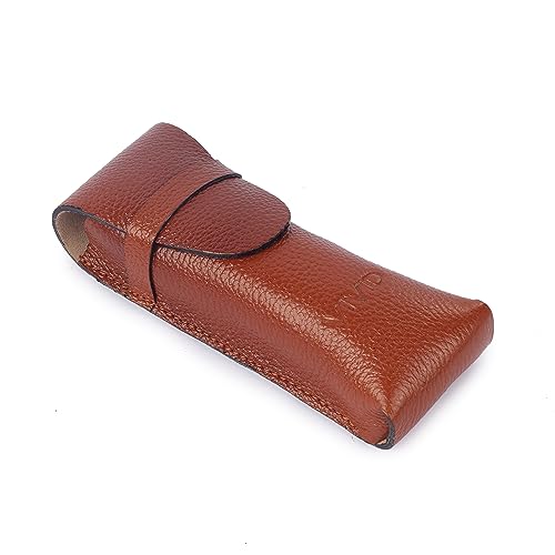 Image of Unisex Lightweight Specs Snap Button Eyewear Dabbi Leather Soft Case Cover