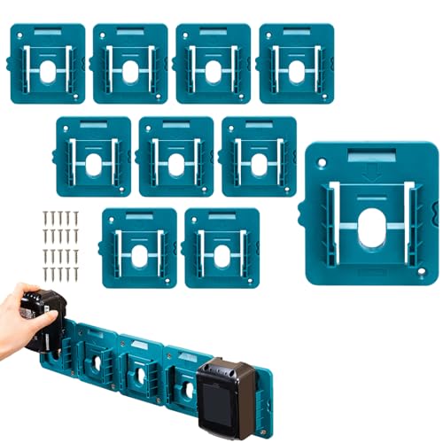 (5 Pack) Battery Holder Fit for Makita 18V Battery, Wall Mount Batteries Storage Organizer for Work Van, Shelf, Toolbox for BL1860 for BL1850 for BL1840 BL1830 BL1860 BL1850 BL1840