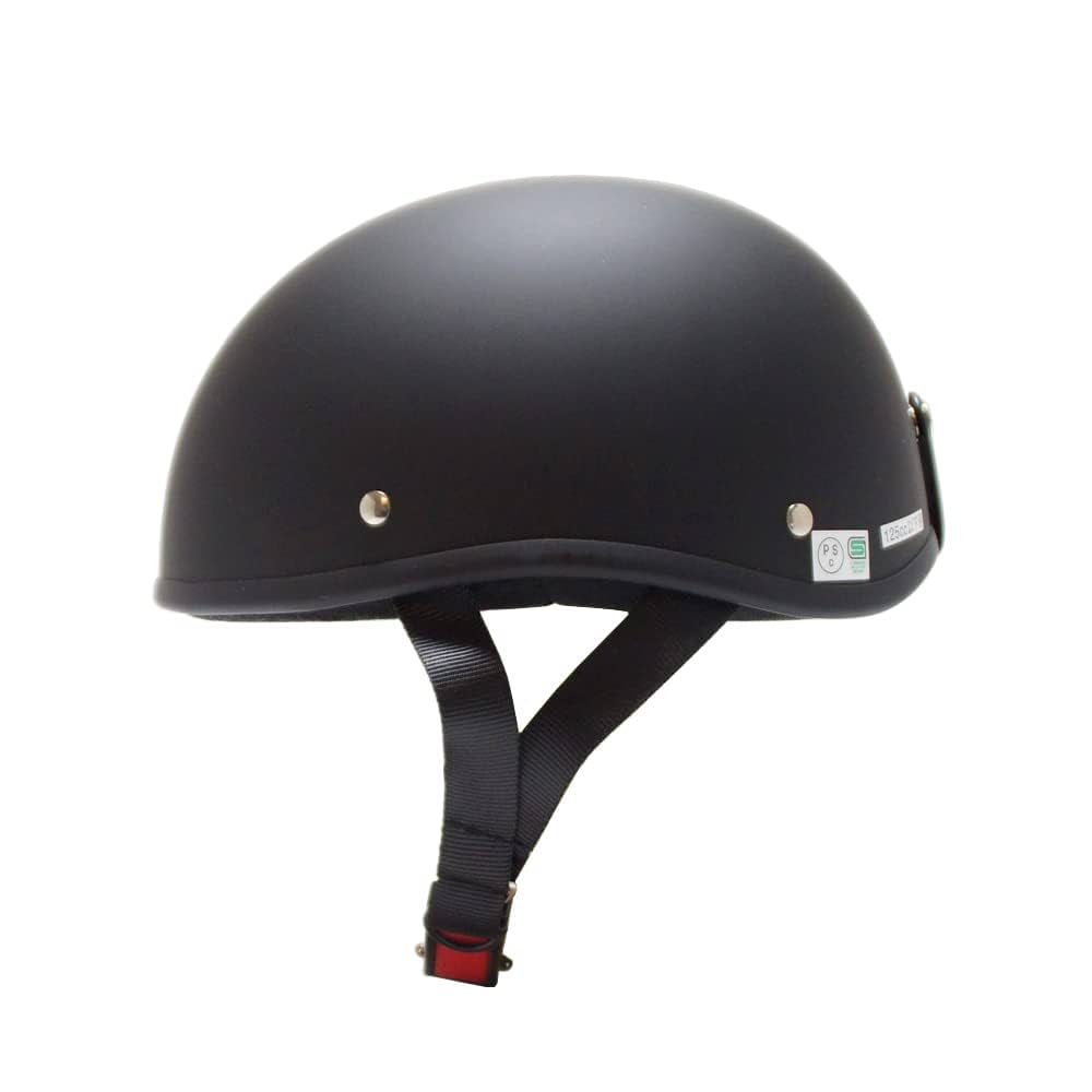 新品バイク　ナチヘル　マットブラック　ハーフヘルメット　黒　Ｌ　ダックテール 新品バイクナチヘルマットブラックハーフヘルメット黒Lダックテール