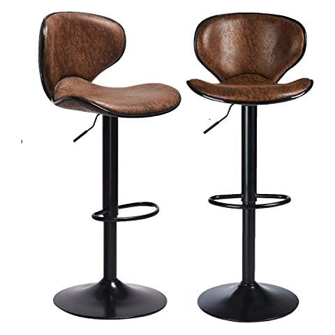 DICTAC Tabourets de Bar Vintage Brown Cover