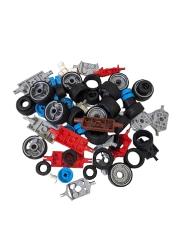 Lego 15 Achsen mit Rädern bunt gemischt - 45 Teile | Ideal für kreative Fahrzeuge | individuell zusammengestellt