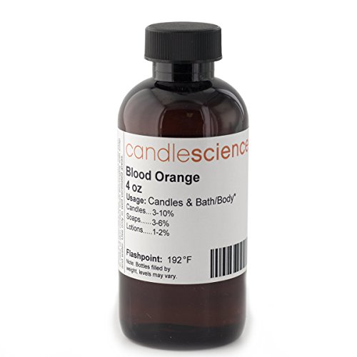 CandleScience - Blood Orange - Candle and Soap Scent Oil, 4 oz - Infused with Bergamot, Grapefruit, Orange - Great for Candle and Soap Making (4 Oz Bottle)