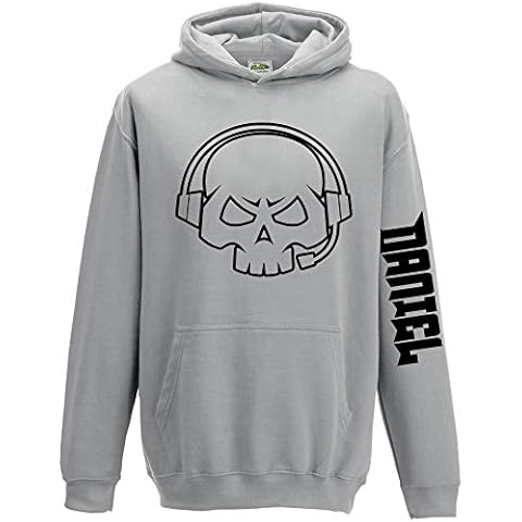Boys Personalised Gamer Hoodie with Custom Sleeve Print Cover