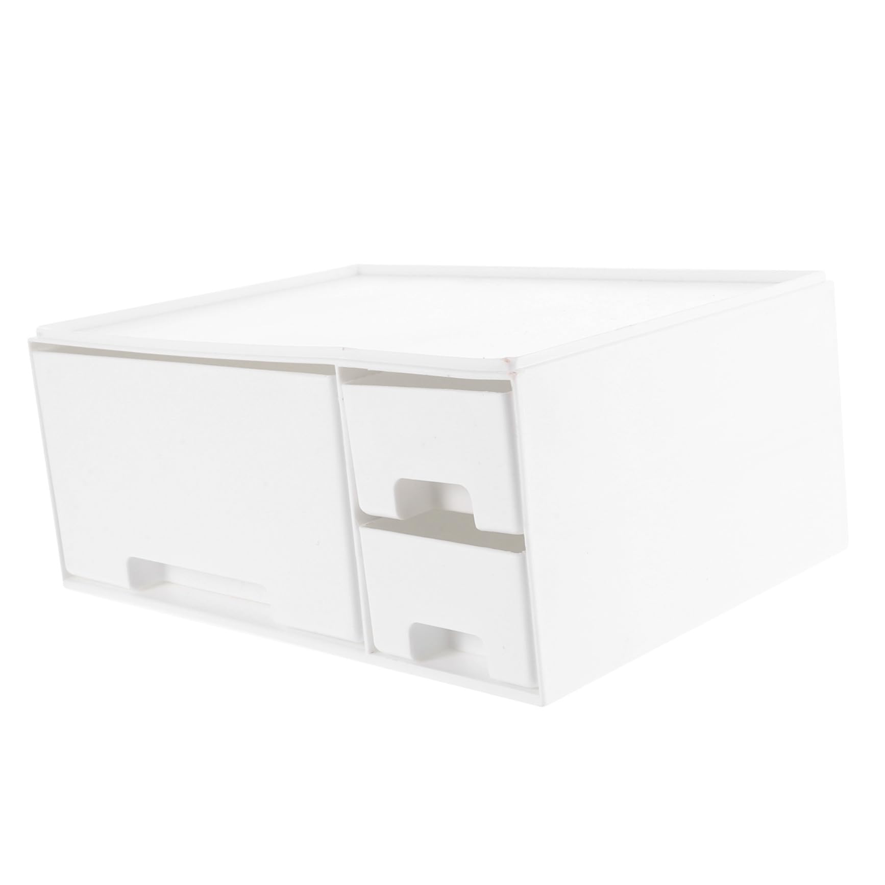 Support Moniteur Bureau Blanc Holibanna avec Rangement Intégré