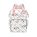 Watercolor Flower Personalized Name Diaper Bag Tote, Custom Waterproof Nursing Baby Bag Mummy Backpack for Mom Travel Outdoor