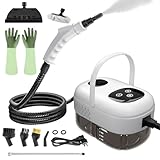 Steam Cleaner, 1100ML/2500W High Power, Handheld Steam Cleaner with 6 Speeds Smart Touch - Portable Steamer for Cleaning Kitchen Grease/Window Glass/Car/Bathroom/Tiles/Grout/Carpet/upholstery, 3BAR