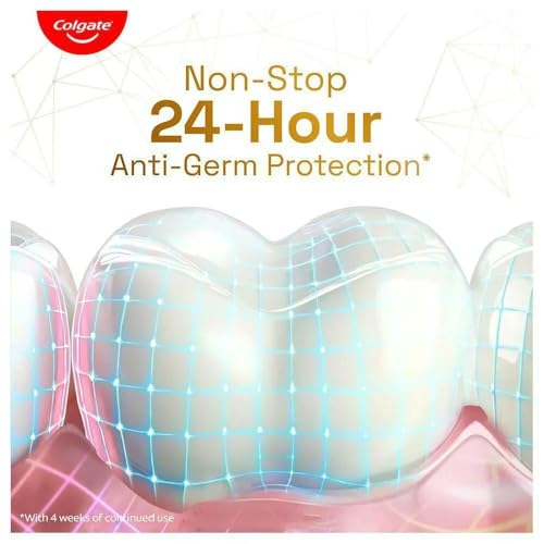 Image of Colgate Total 280 gm (2 x 140gm) Advanced Health Anti-Germ Toothpaste, Tooth Paste with 24-Hour Anti-Germ Prevention, Whole Mouth Health