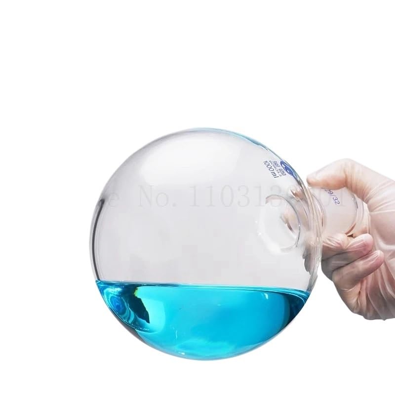 1 pallone da distillazione da laboratorio da 50 ml a 1000 ml n. 24, con collo singolo e fondo piatto.(150ml)