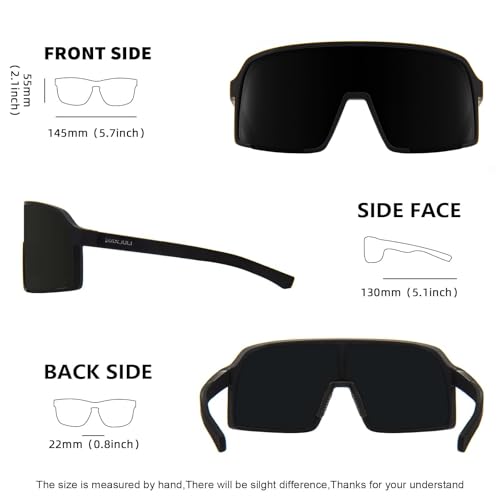 Image of MAXJULI Polarized Sunglasses for Men Women, Windproof Outdoor Sports Cycling Running UV400 Protection Sun Glasses 8121