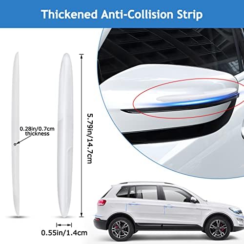 Skycase (8 Packs Car Side Door Edge Guards Protector, Soft PVC Cushioning Impact Car Bumper Guard Protector Strips for Car, Truck, SUV for Car Door Edge Protection, Transparent