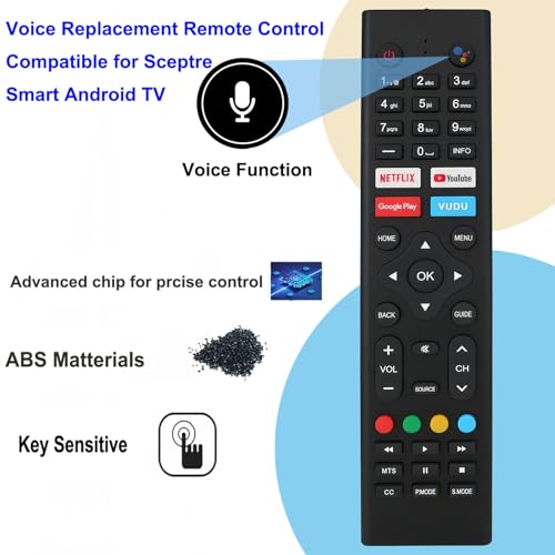 Télécommande vocale Sceptre pour Smart TV Android A515CV-UMC