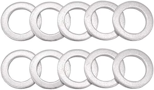 M14 Oil Drain Plug Gaskets Crush Washers Seals Rings Compatible with Hon da Yamaha Triumph Kawasaki Suzuki, Used for Oil Change, Replacement for The Part # 94109-14000, 10 Pack