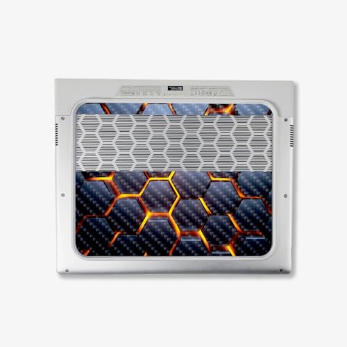 Image of MightySkins Carbon Fiber Skin Compatible with Alienware X14 R2 (2023) Full Wrap Kit - Lava Hex | Protective, Durable Textured Carbon Fiber Finish | Easy to Apply & Change Styles | Made in The USA