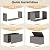 Fancyango 75 Gallon Outdoor Deck Box Waterproof, Large Storage Box for Patio, Resin Storage Bench Lockable for Garden Tools, Package Delivery, Grey