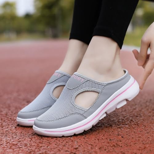 Orthowalkway Womens Sandals, Orthowalkway Womens Shoes, Mesh Breathable Non Slip Comfort Slip-On Orthopedic sports Sandals3