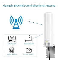 Nelawya 4G LTE Antenne High Gain 10-12dBi Long Range Außenantenne mit SMA Stecker/Dual TS9 Stecker Adapter Außenantenne für Huawei ZTE 4G LTE Hotspot Router Modem Netgear Nighthawk M1 MR1100 – Ansicht 6