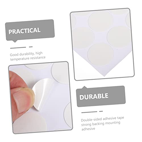 Ciieeo 400 Pçs De Fita Dupla Face Adesivos Feitos À Mão Fita Transparente Fita Branca Redonda Fita D