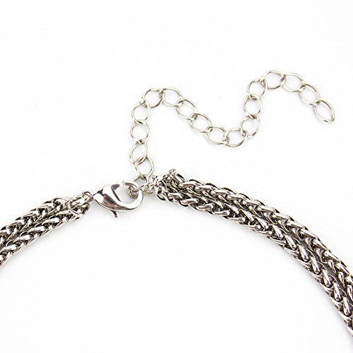 Looklove Womens Jewelry Silver Reversible Pendant Necklace 20" Long With A 3" Extender #TOP4