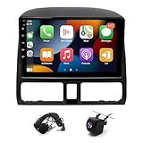 9 inch Android 13 Car Stereo 4GB +64GB Touch Screen Radio for Honda CR V 2001 2006 Wireless/Wired Android Auto Octa Core Radio Bluetooth WiFi in Dash Car GPS Navigation+Camera