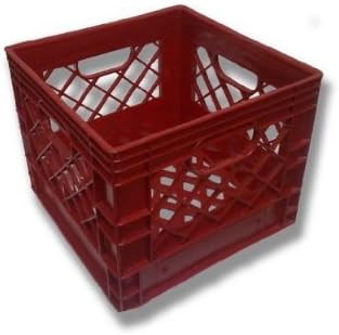 Amazon Com Authentic 13x13x11 4 Gallon 16 Quart Square Dairy Milk Crate Blue Office Products