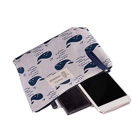 Qserd Organizador de Maquillaje de Viaje de Lona - Bolsas organizadoras de Estuches de Maquillaje con Cremallera | Estuche de Almacenamiento de Bolsa de cosméticos con Cremallera para Mujeres y niñas