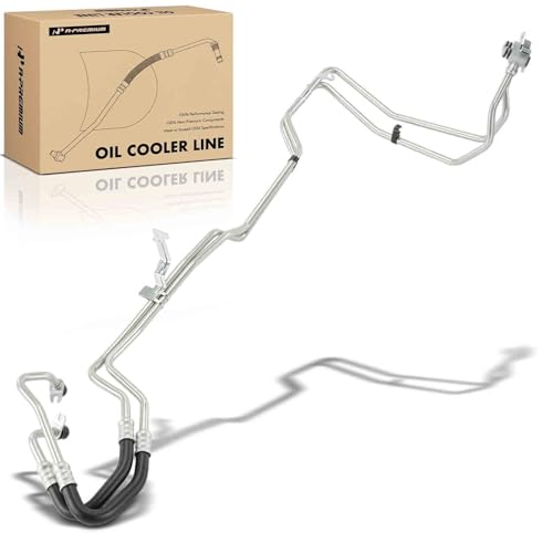 A-Premium Inlet & Outlet Automatic Transmission Oil Cooler Line Hose Assembly Compatible with Ford F-150 F150 2015-2020 5.0L, Automatic 6 Speed Transmission