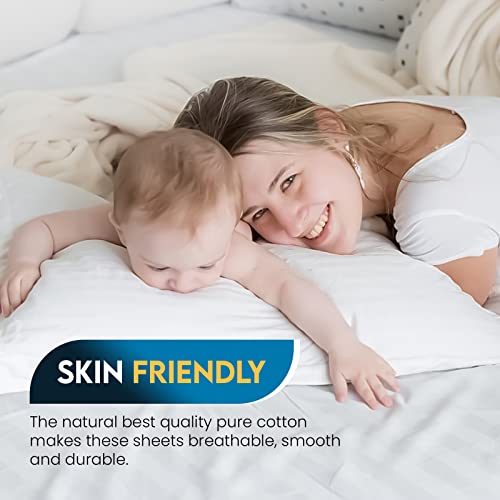 Sunshine Comforts Egyptian Cotton Flat Sheets King Size Breathable, Anti Wrinkle - Image 3