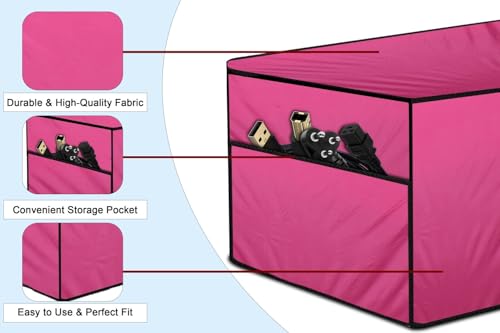 Image of The Furnishing Tree Polyester Waterproof & Dustproof Printer Cover - Compatible with Auto Duplex Brother HL-L3220CDW Printers, Pink , Dimensions in DxWxH - ( 40x42x26 CM)
