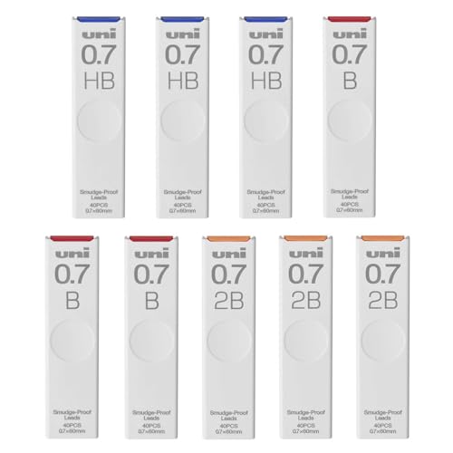 Mines anti-bavures 0.7 mm HB B 2B - Lot recharge porte-mine 360 pcs