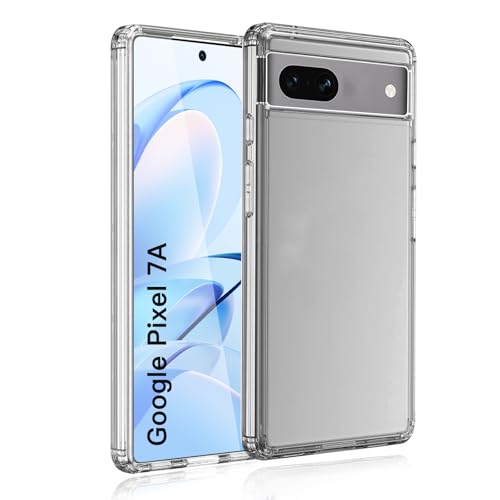 wsiiroon Clear Handyhülle für Google Pixel 7A Hülle Stoßfest Kratzfest Anti-Fingerabdruck Anti-Rutsch Fallschutz Schutzhülle Unterstützt kabelloses Laden für Google Pixel 7A Case (Transparent)