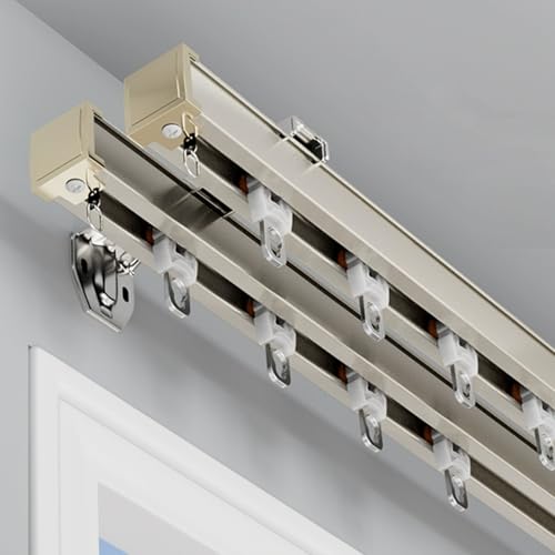 Rails de rideaux robustes double rangée plafond en aluminium de 6 à 15 pieds
