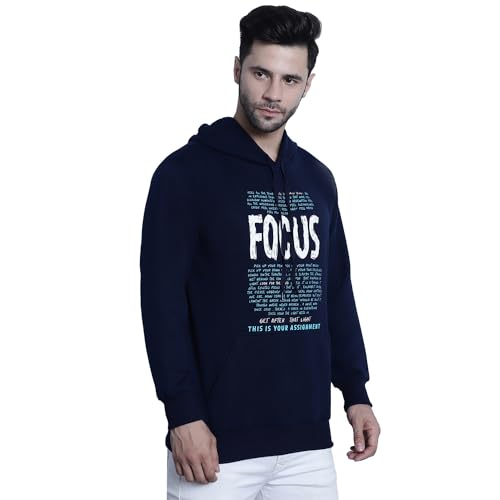 Image of Mack Jonney Printed Hooded Cotton Fleece Hoodie for Men-MACK32358