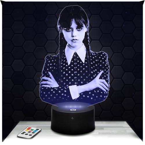 Lampephoto.fr - Lampada 3D Merco Ledì Addams, Decorazione Serie, Idea Regalo Uomo Donna oggetto Luce Notturna Adulto Decorazione Camera, Idea Regalo Natale Uomo Donna originale, Led TOP