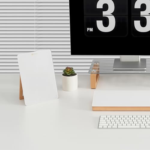 Petit tableau blanc effaçable à sec en verre réutilisable avec accessoires inclus pour bureau