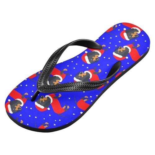 Burbuja Christmas Dogs Flip Flops for Women Men, Soft Thong Sandals Rubber Slippers for Pool Beach Essentials2