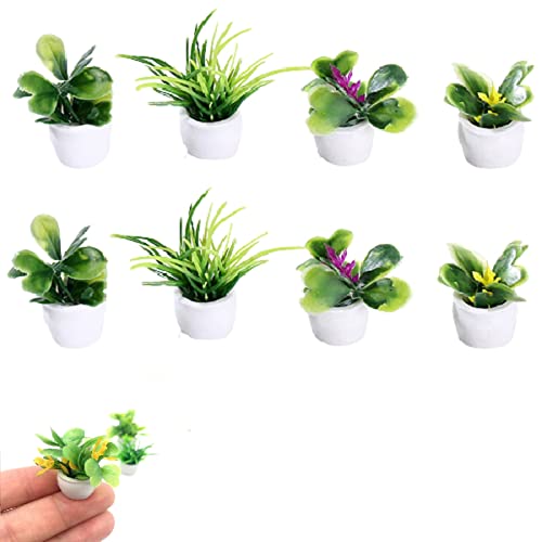 IMIKEYA 13 Stück Miniatur-Puppenhauspflanzen – Künstliche Bonsai & Topfpflanzen Für Deko, Ca. 7,5 Cm Hoch