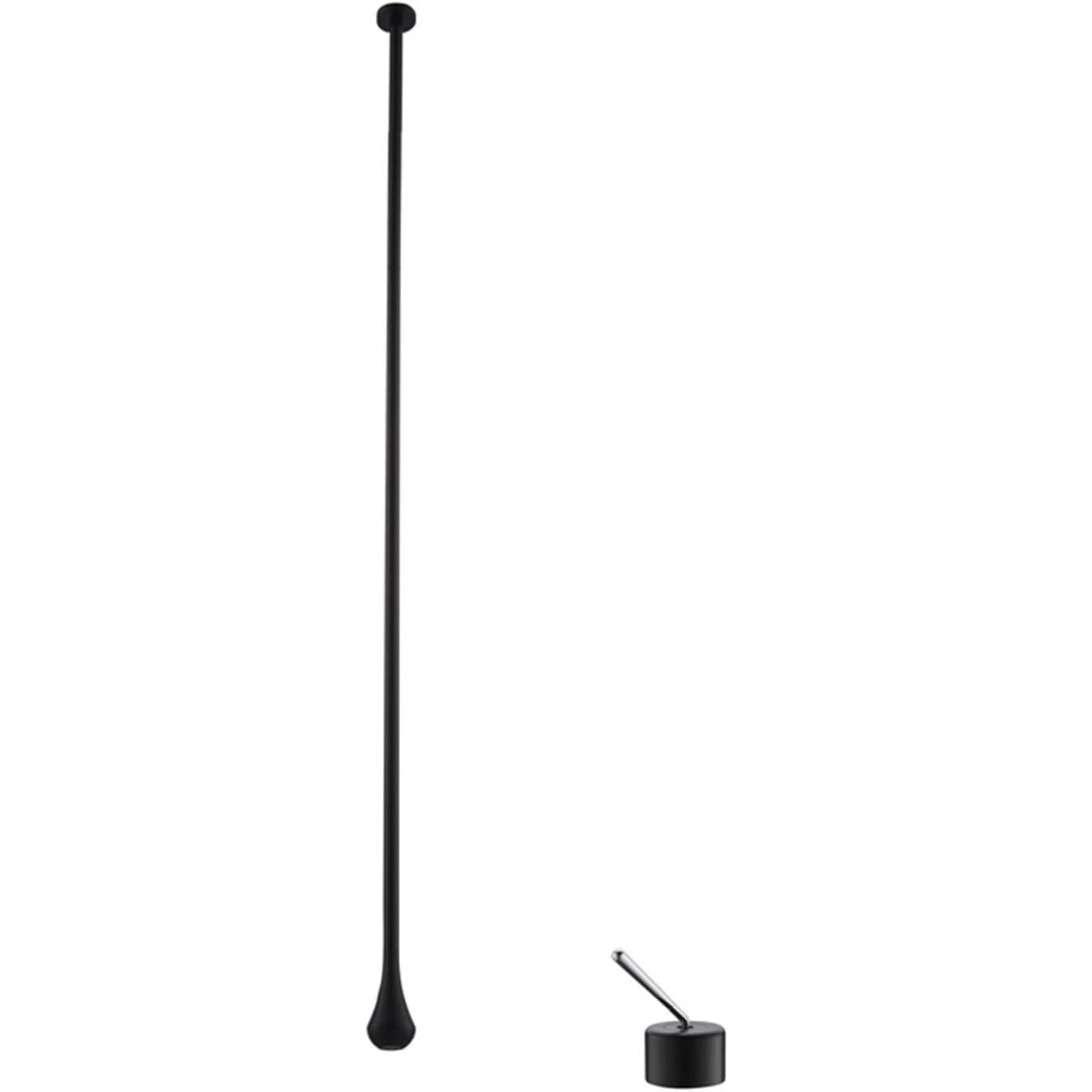 VITIWEDTY Bathroom Sink Taps Wall Mounted Ceiling Tap, Brass Connection, Chrome Finish (Black)