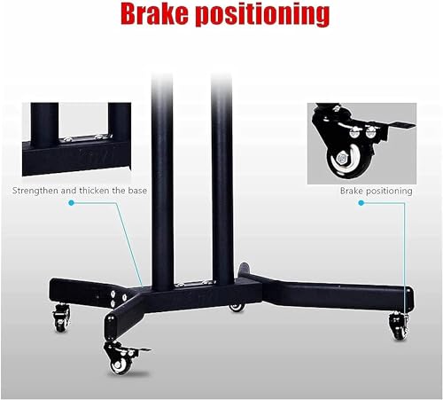 Soporte móvil para TV de 32-70 pulg con base de vidrio ajustable miniatura 6