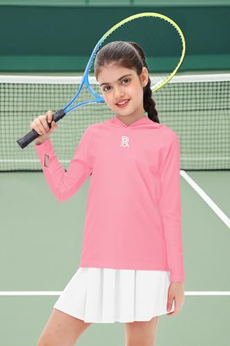 Image of Remimi Kids Sun Shirt Rash Guard Quick Dry Sun Protection Athletic Hoodie Hiking Shirts 3-12 Years