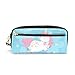 Produktbild für Student Boy Girl Pencil Case Reißverschluss Stift Schreibwaren Tasche Wildlife Pouch Geldbörse Pretty Unicorn Rainbow Clouds Kosmetische Make-up-Tasche