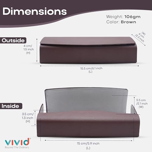 Image of VIVID Unisex Specs Magnetic Eyewear Dabbi Faux Leather Hard Case Cover