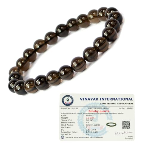 Image of Reiki Crystal Products Certified Natural Crystal Stone 8 mm Round Beads Bracelet for Men and Women | Reiki Charged Gemstone Bracelet | Multiple Stone Variants Available