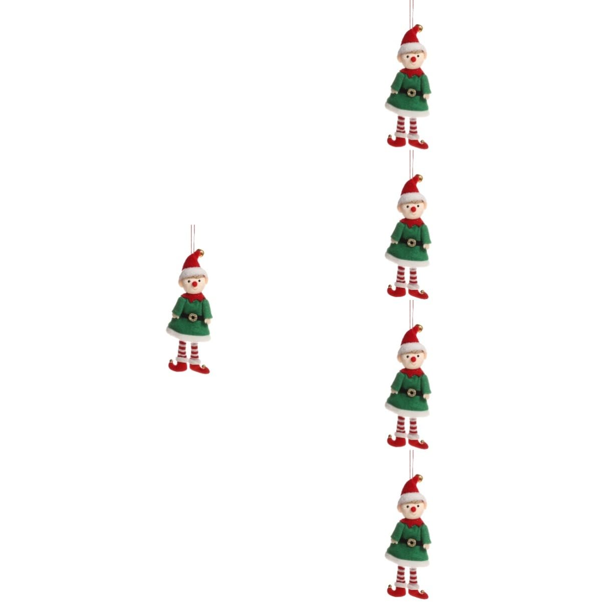 ABOOFAN 5 Pièces Pendentif Sapin de Noël vêtements de poupée Peluche Decoration Noel Decoration vitrine Noel Decor Noel décor de poupée Pendentif poupée de noël Coton Green