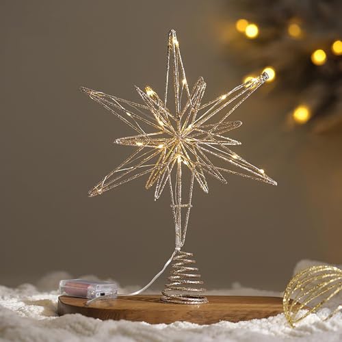 Estrella para Árbol De Navidad | Puntero De Estrella para Árbol De Navidad | Decoraciones para Árboles De Navidad con Estrellas | Accesorios para Decoraciones De Árboles De Navidad