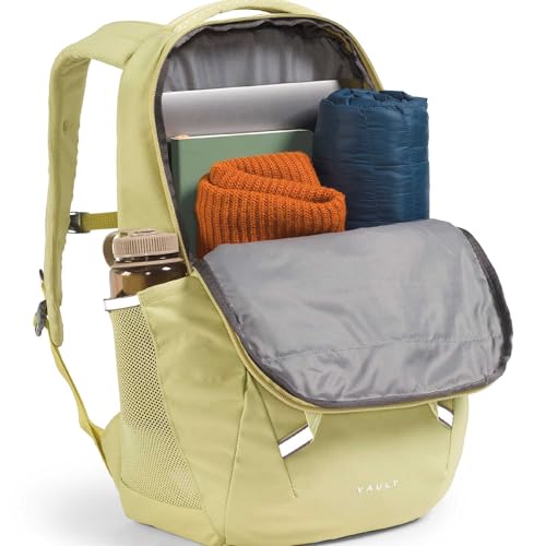 Image of The North Face Women's Vault Everyday Laptop Backpack - Commuter Travel Bag, Water-Repellent, Spacious Main Compartment, Pear /Lemon Mist, One Size