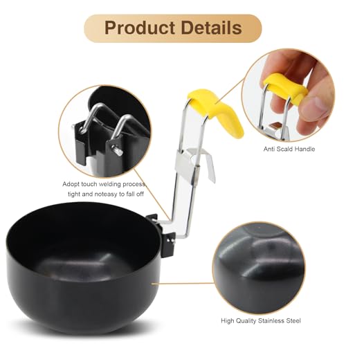 xyzmilz Eierkocher aus Edelstahl, Egg Cooker Zusammenklappbarer Egg Boiler mit Hängeohr, Eier Pochierer Eierkocher für das Frühstückskochen (2PCS) – Bild 4