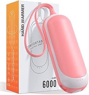 Hand Warmers Rechargeable, 3S Fast Heating 6000mAh 10h long Lasting heating Reusable Pocket Heater, Portable Electric Hand Warmer, Perfect for Outdoors/Hunting/Camping/Warm Gifts
