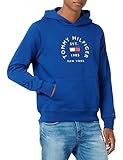 Tommy Hilfiger Herren Hilfiger Flag Arch Hoody Kapuzenpullover, Bold Blue, M